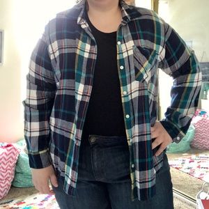 Old Navy Flannel Long Sleeve Top Plus Size XXL